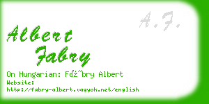 albert fabry business card